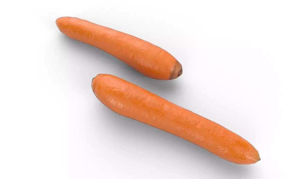 Carrot M02 Low-poly 3D model_5