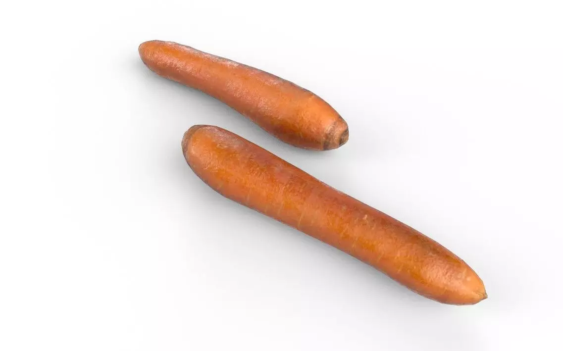 Carrot M02 Low-poly 3D model_3