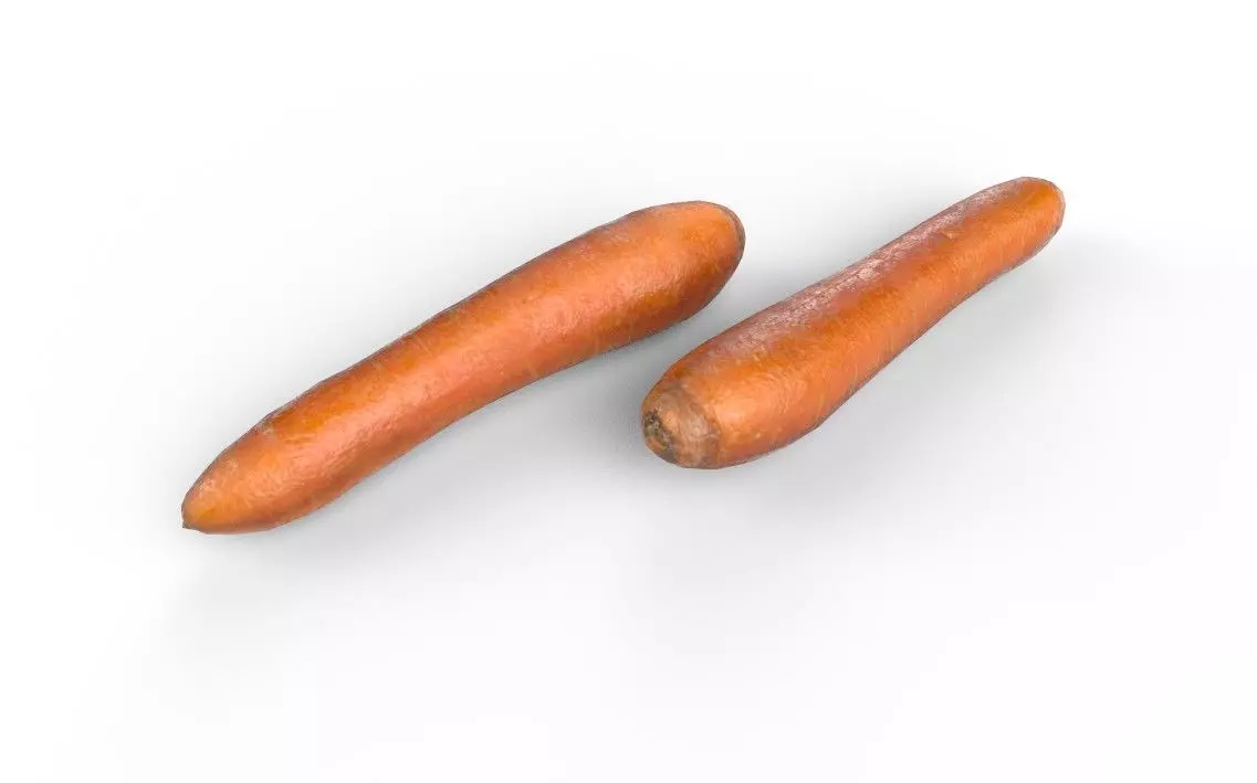 Carrot M02 Low-poly 3D model_0