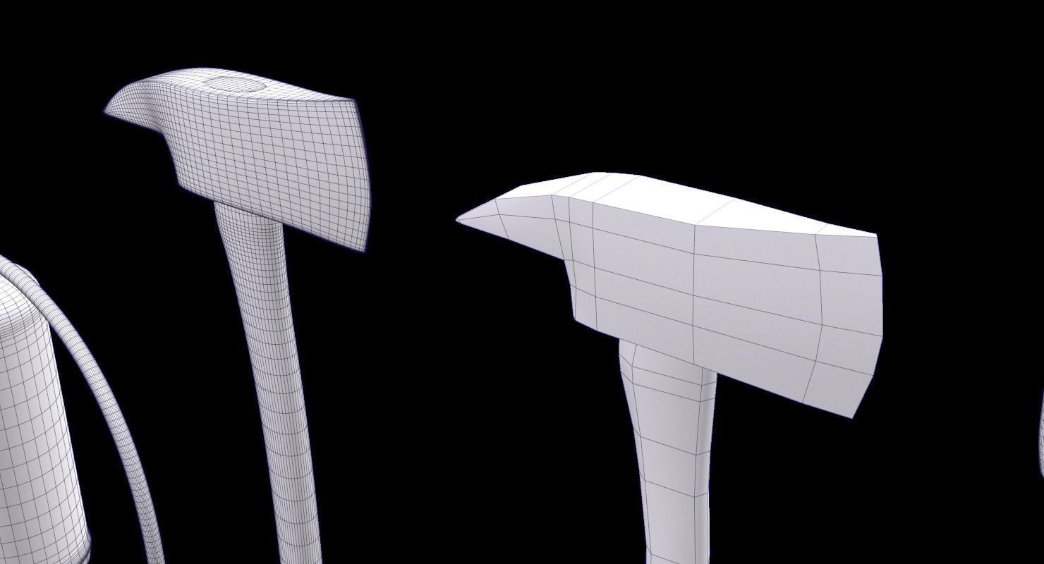 Fire Fighting Equipment 1 Plus 1 PBR Pack Low-poly 3D model_16