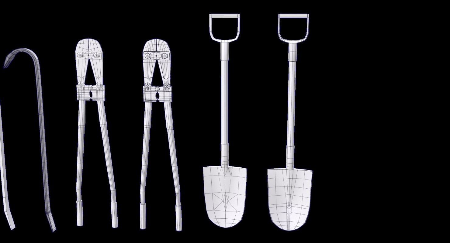 Fire Fighting Equipment 1 Plus 1 PBR Pack Low-poly 3D model_13