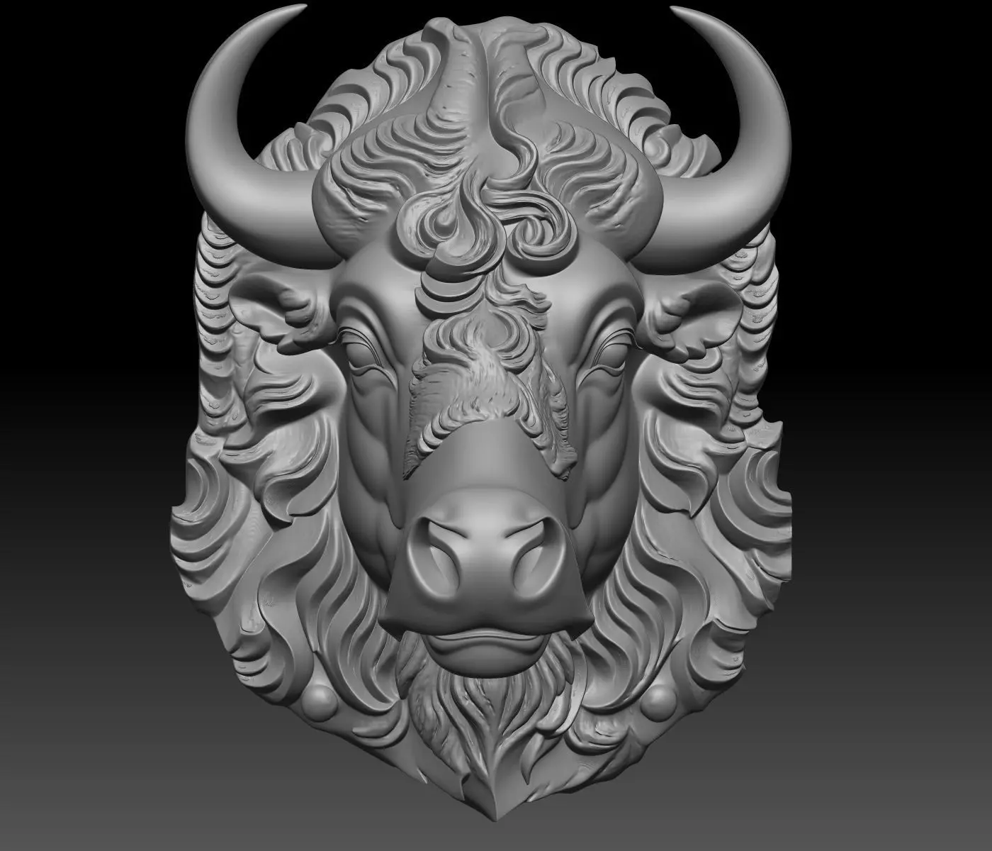 Bull Head 3D print model