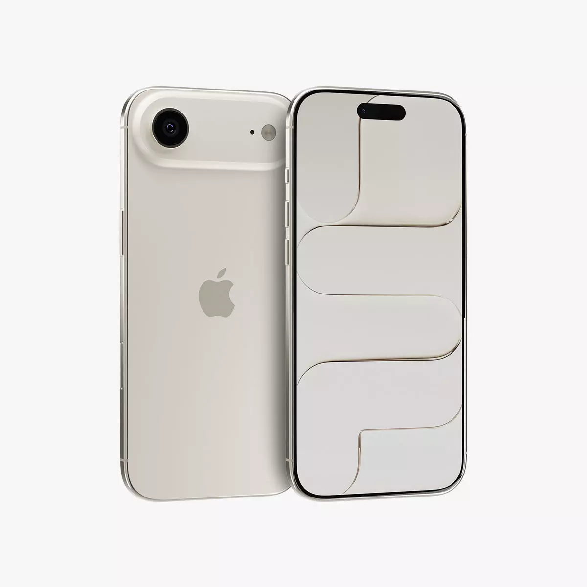 Apple iPhone Air Light Gold Low-poly 3D model