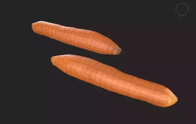 Carrot  M04 Low-poly 3D model 7
