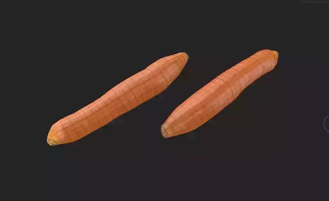 Carrot  M04 Low-poly 3D model 2
