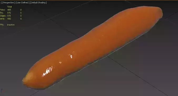 Carrot  M04 Low-poly 3D model 3