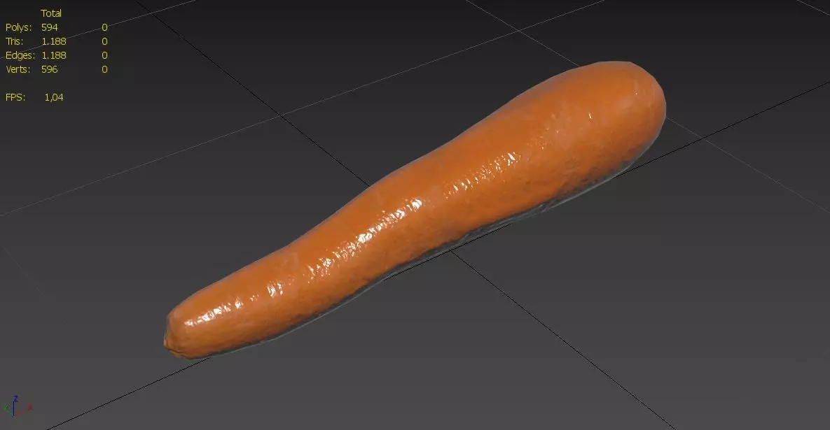 Carrot M05 Low-poly 3D model_2