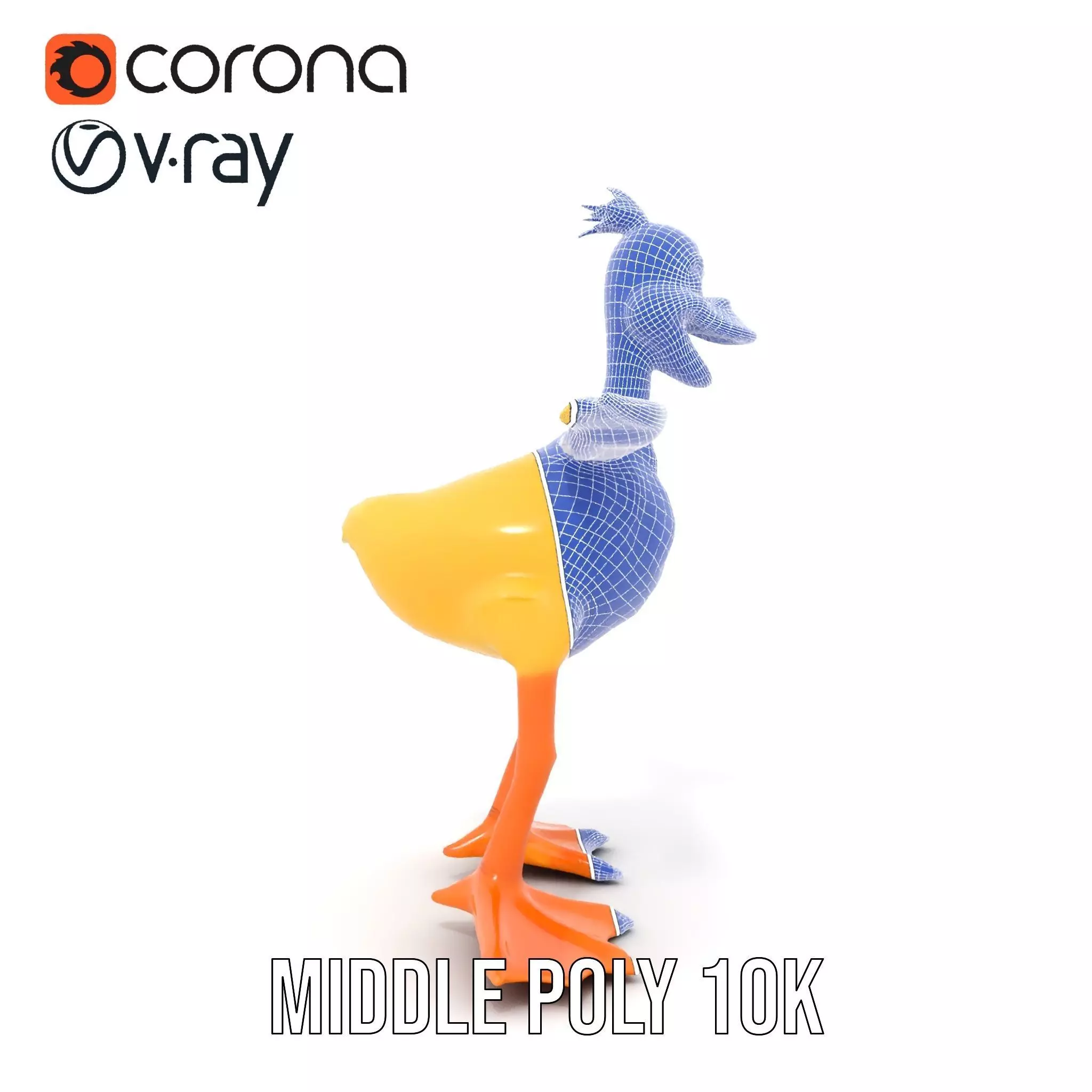 Vibrant Yellow Duckling model pack Low-poly 3D model_27