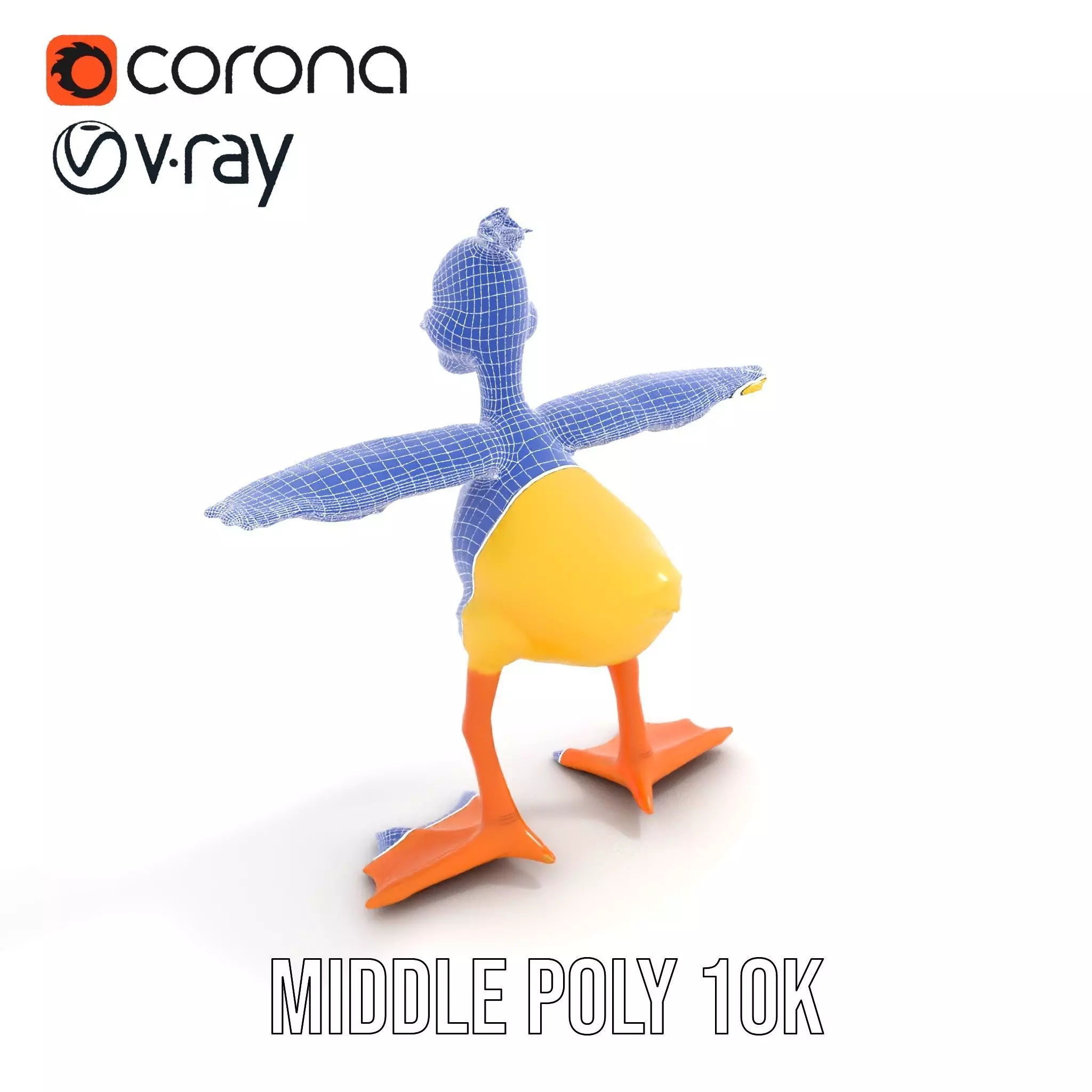 Vibrant Yellow Duckling model pack Low-poly 3D model_21