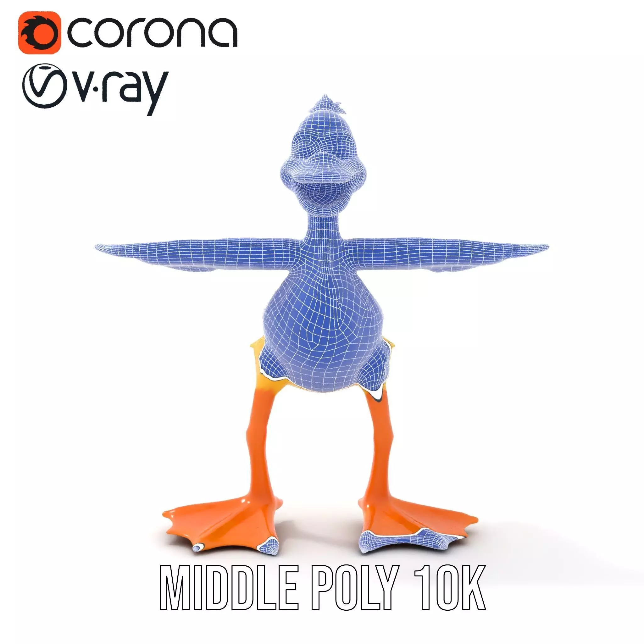 Vibrant Yellow Duckling model pack Low-poly 3D model_24