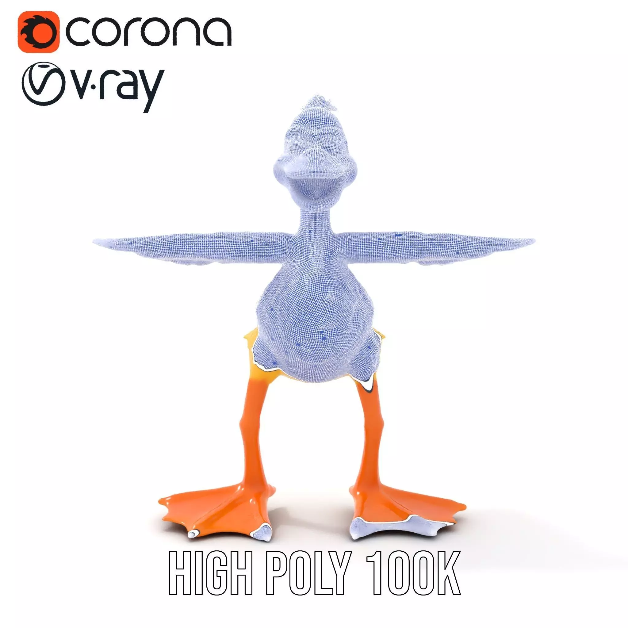 Vibrant Yellow Duckling model pack Low-poly 3D model_29