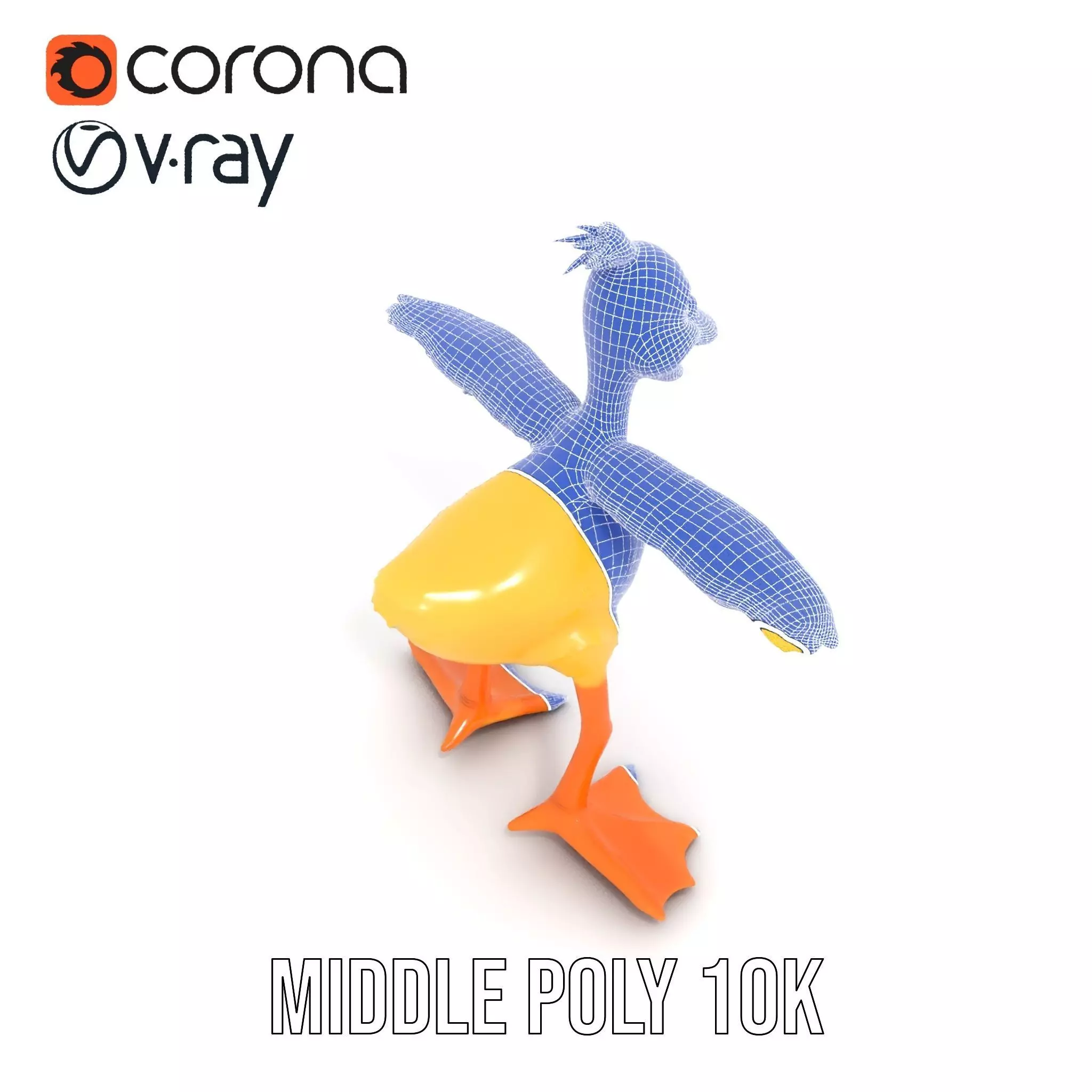 Vibrant Yellow Duckling model pack Low-poly 3D model_30