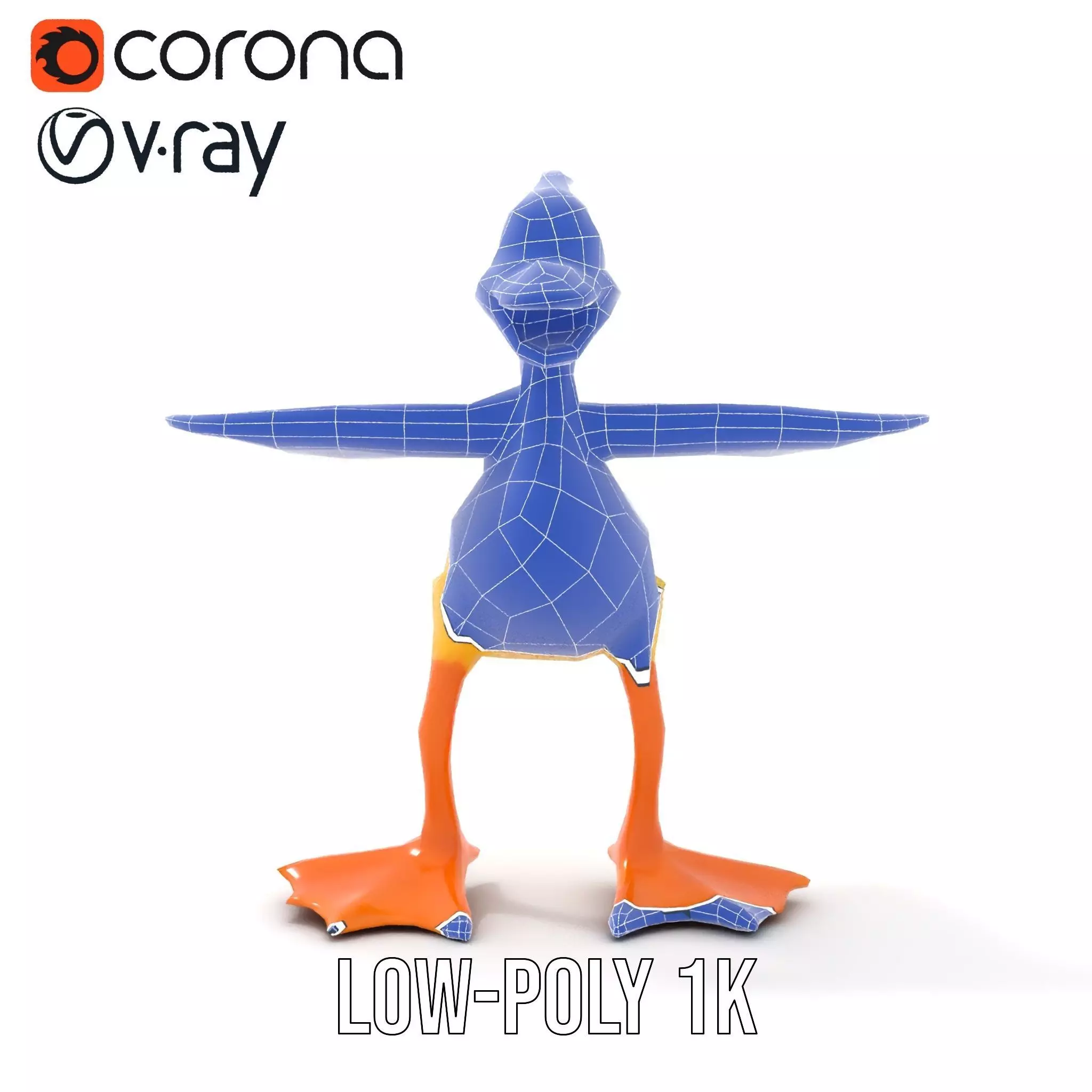 Vibrant Yellow Duckling model pack Low-poly 3D model_31