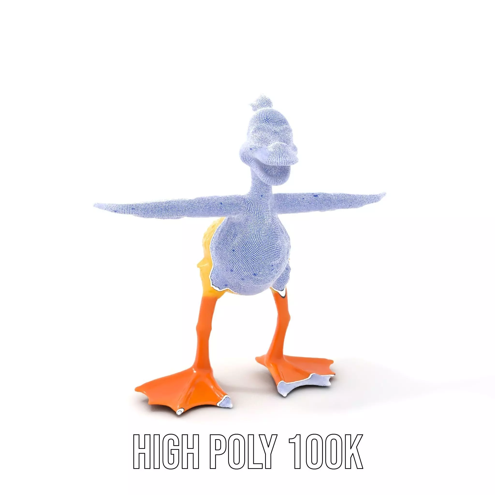 Vibrant Yellow Duckling model pack Low-poly 3D model_4
