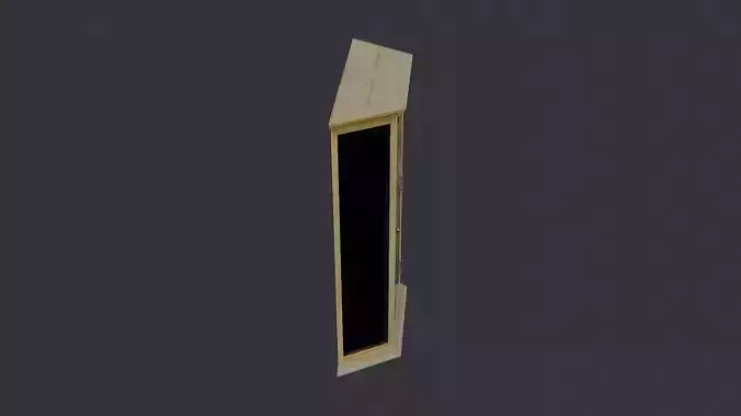 Wood Display Cabinet with Glass Doors