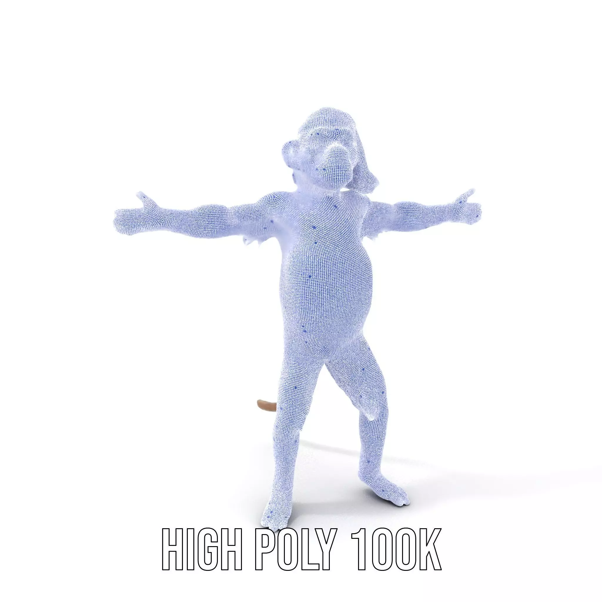 Festive Monkey Character model pack Low-poly 3D model_4