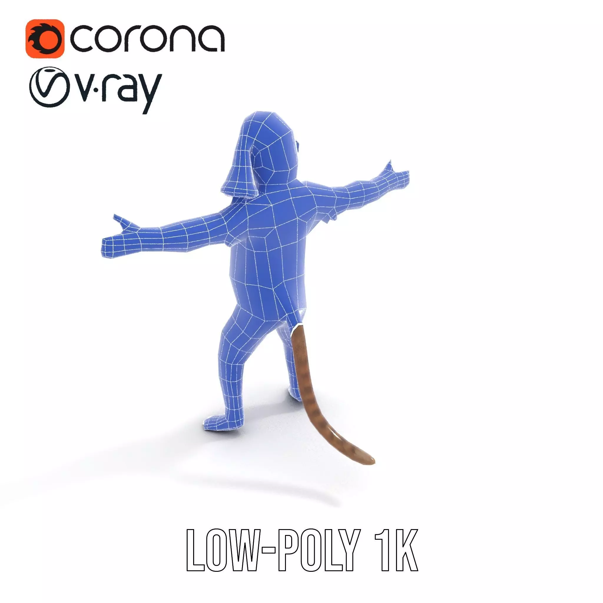 Festive Monkey Character model pack Low-poly 3D model_20