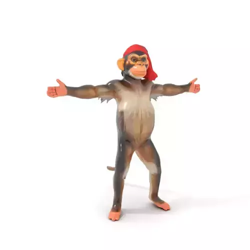 Festive Monkey Character model pack Low-poly 3D model Festive Monkey Character model pack Low-poly 3D model