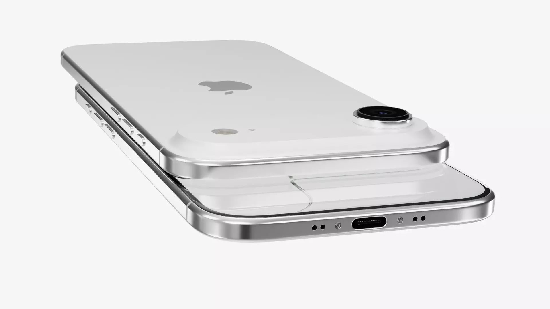 Apple iPhone Air Cloud White Low-poly 3D model_8