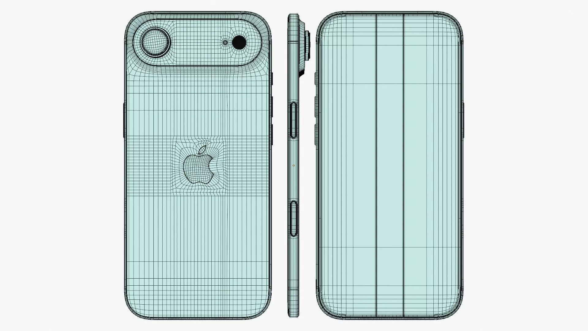 Apple iPhone Air Cloud White Low-poly 3D model_13