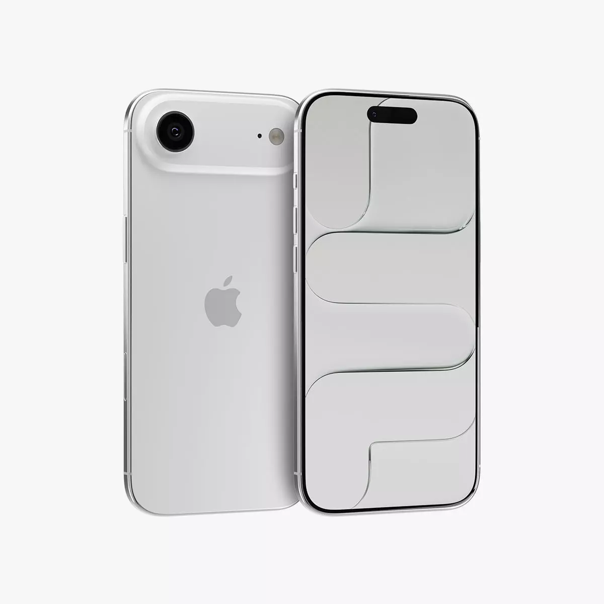 Apple iPhone Air Cloud White Low-poly 3D model_0