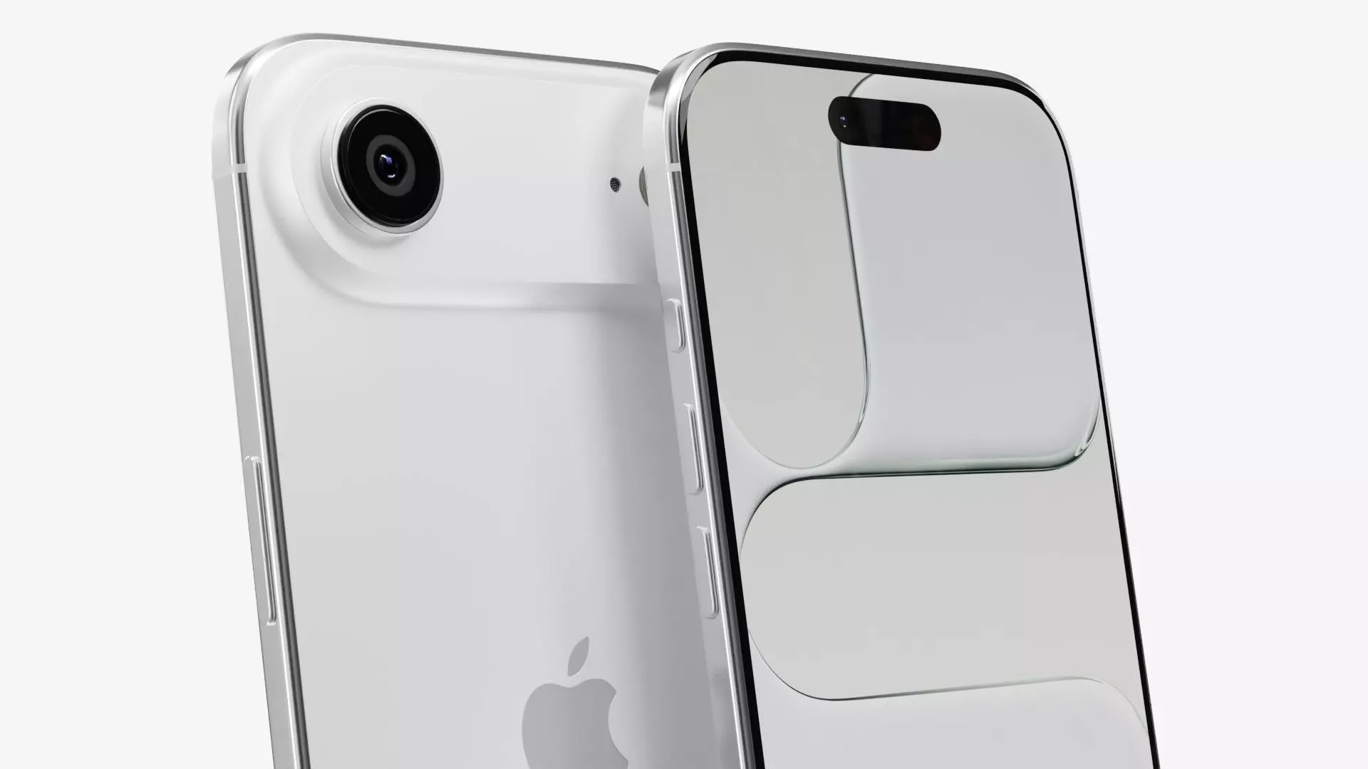 Apple iPhone Air Cloud White Low-poly 3D model_3