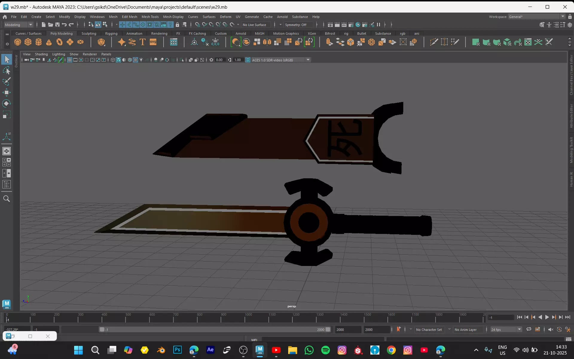 MINI KNIFE Low-poly 3D model_7