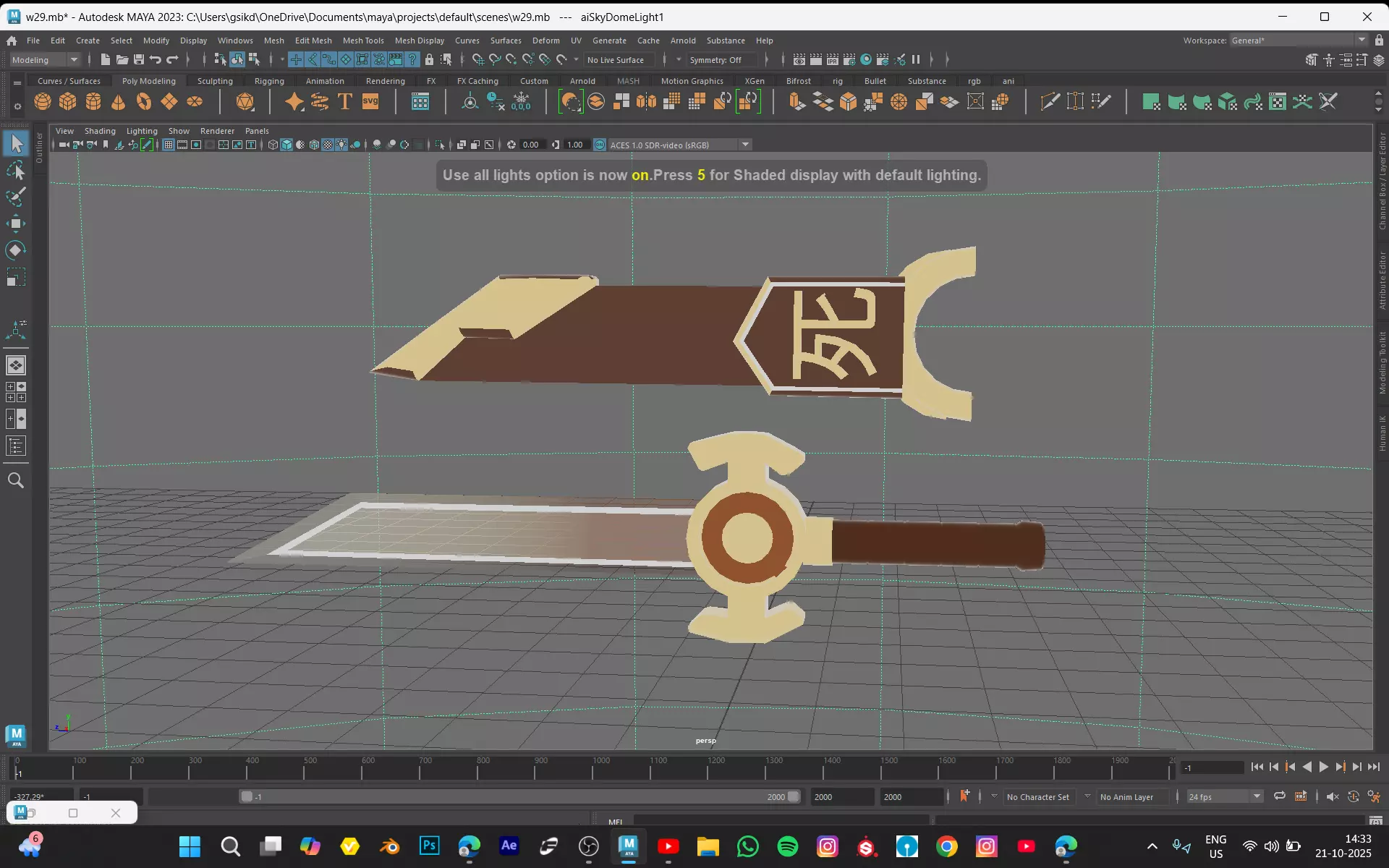 MINI KNIFE Low-poly 3D model_2