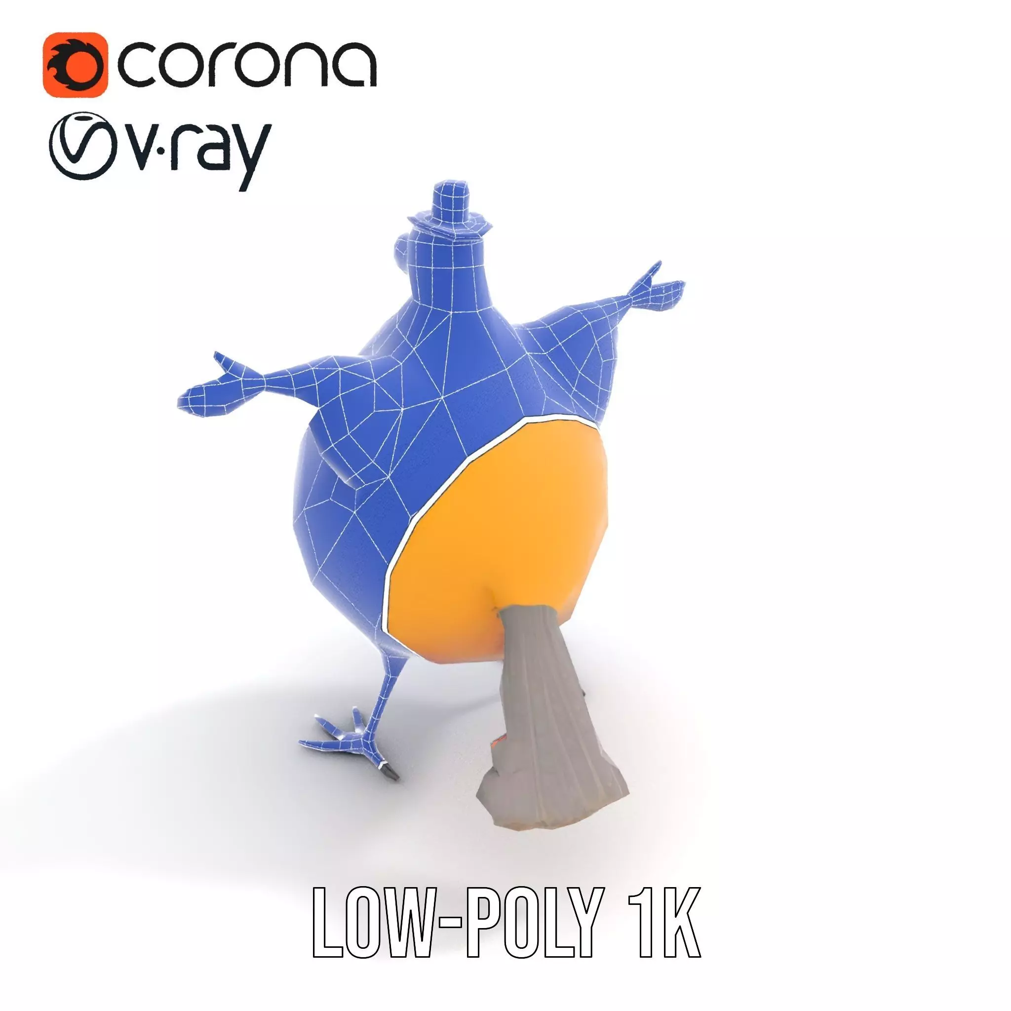 Cheery Feathered Bird model pack Low-poly 3D model_27