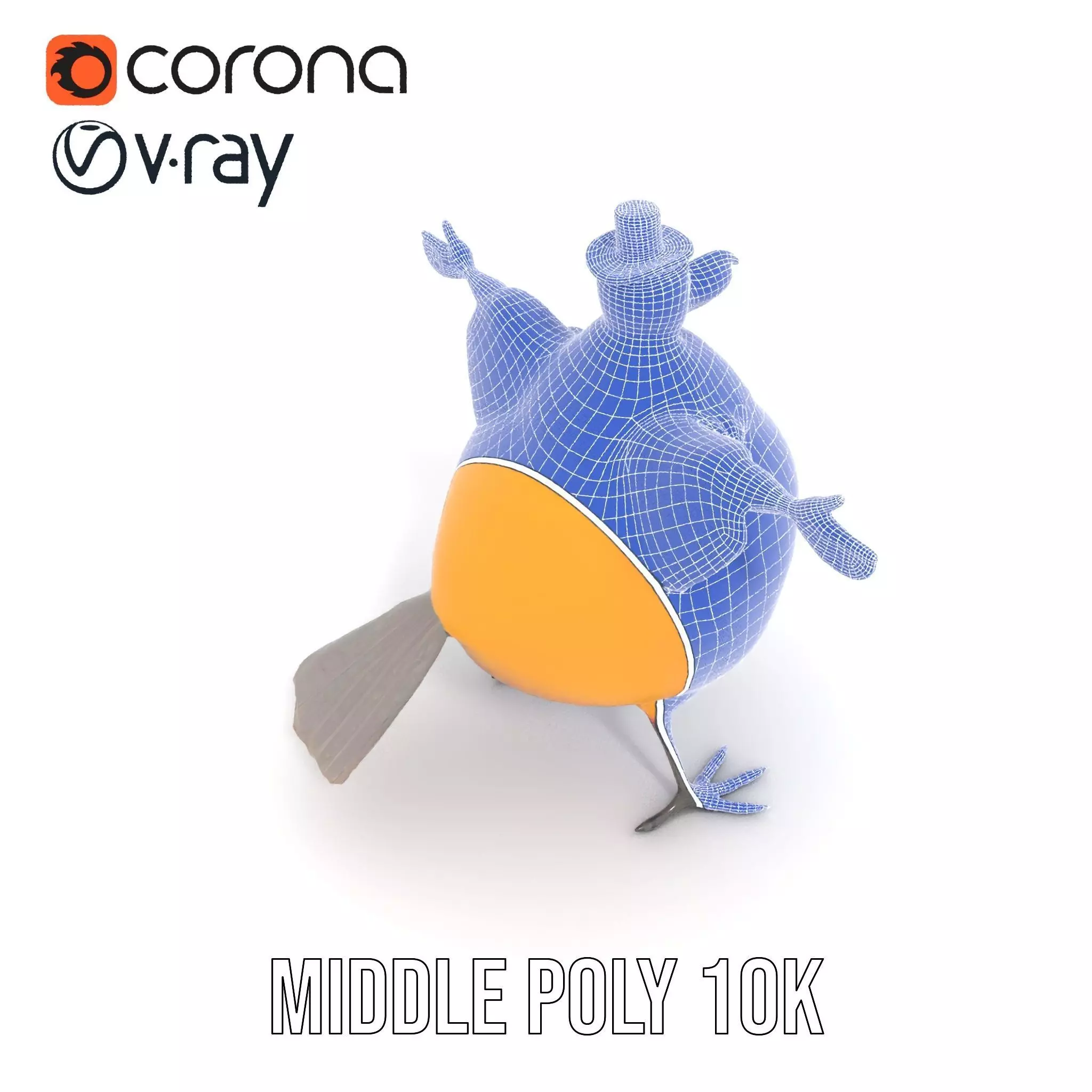 Cheery Feathered Bird model pack Low-poly 3D model_21