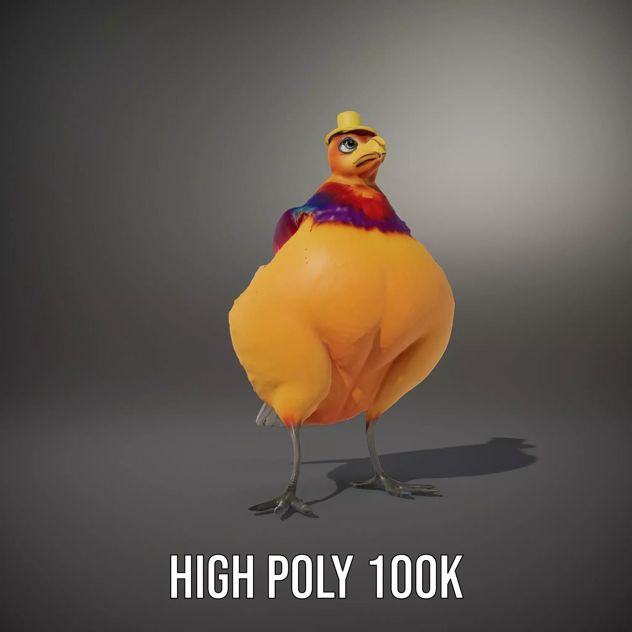 Cheery Feathered Bird model pack Low-poly 3D model_10