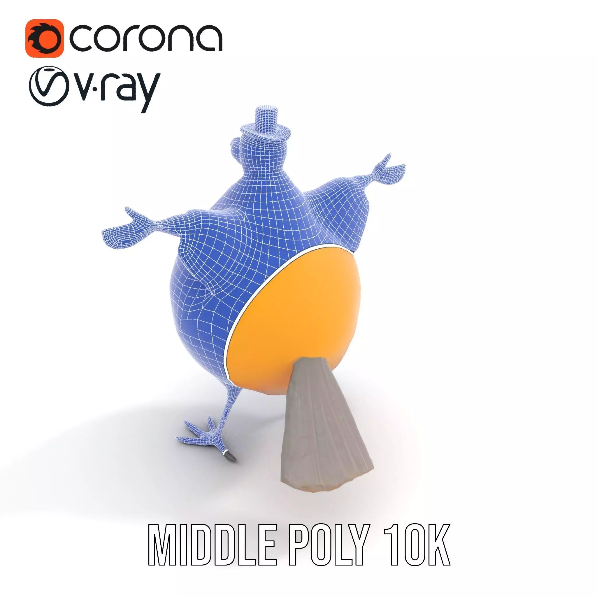 Cheery Feathered Bird model pack Low-poly 3D model_26