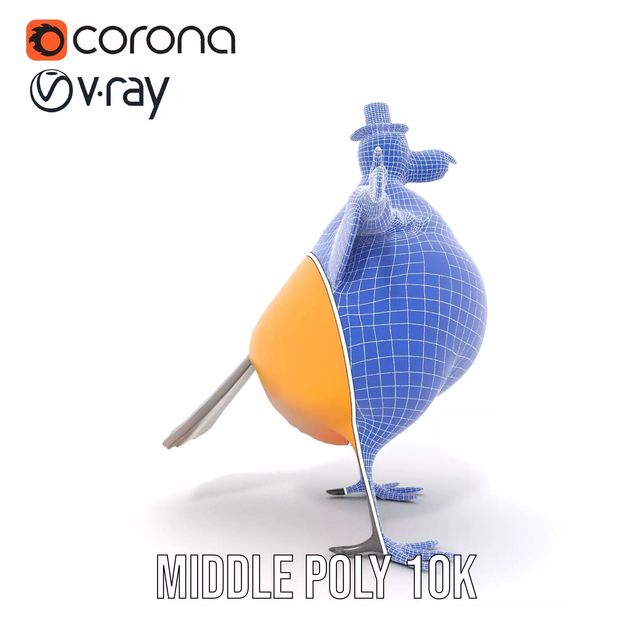 Cheery Feathered Bird model pack Low-poly 3D model_29