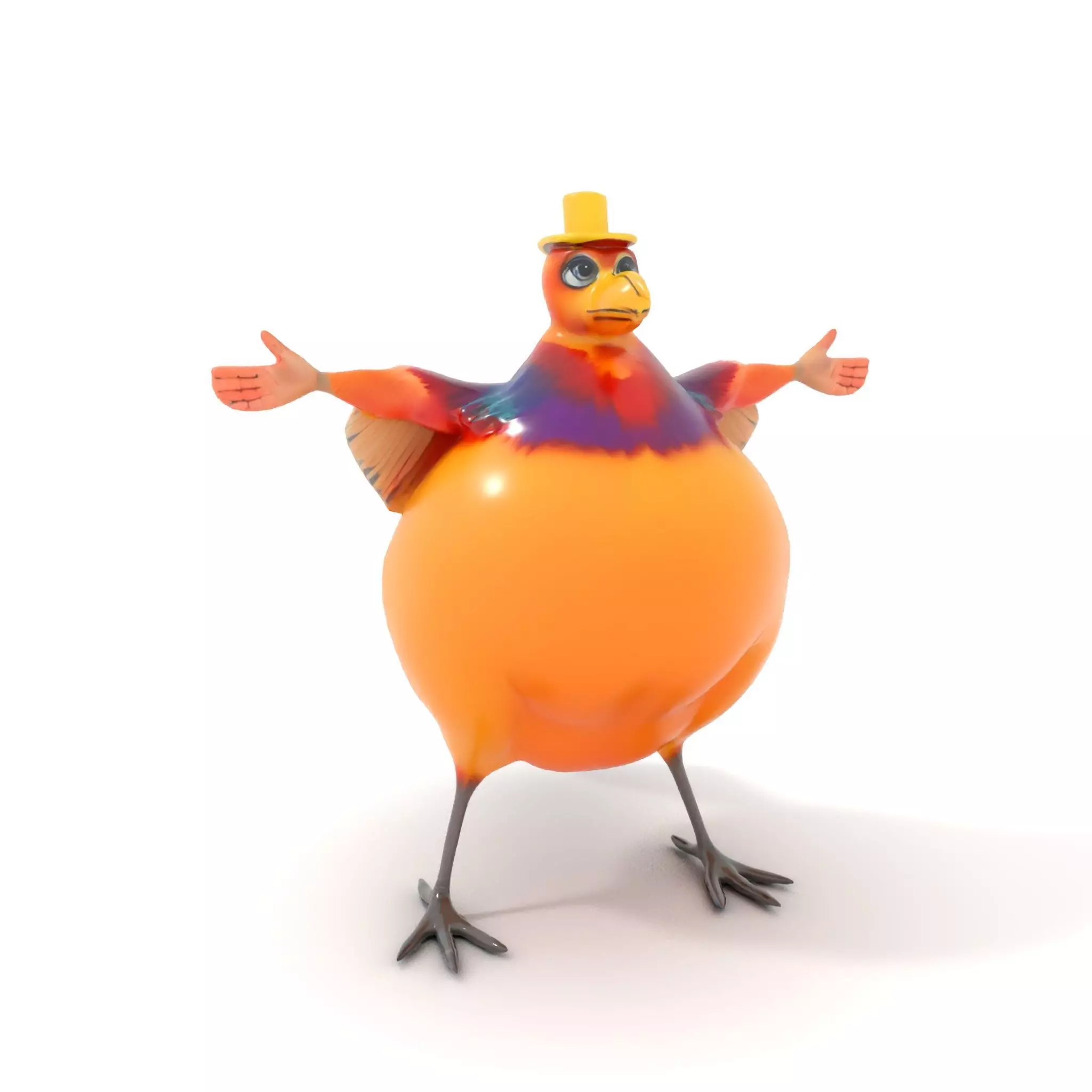 Cheery Feathered Bird model pack Low-poly 3D model_6