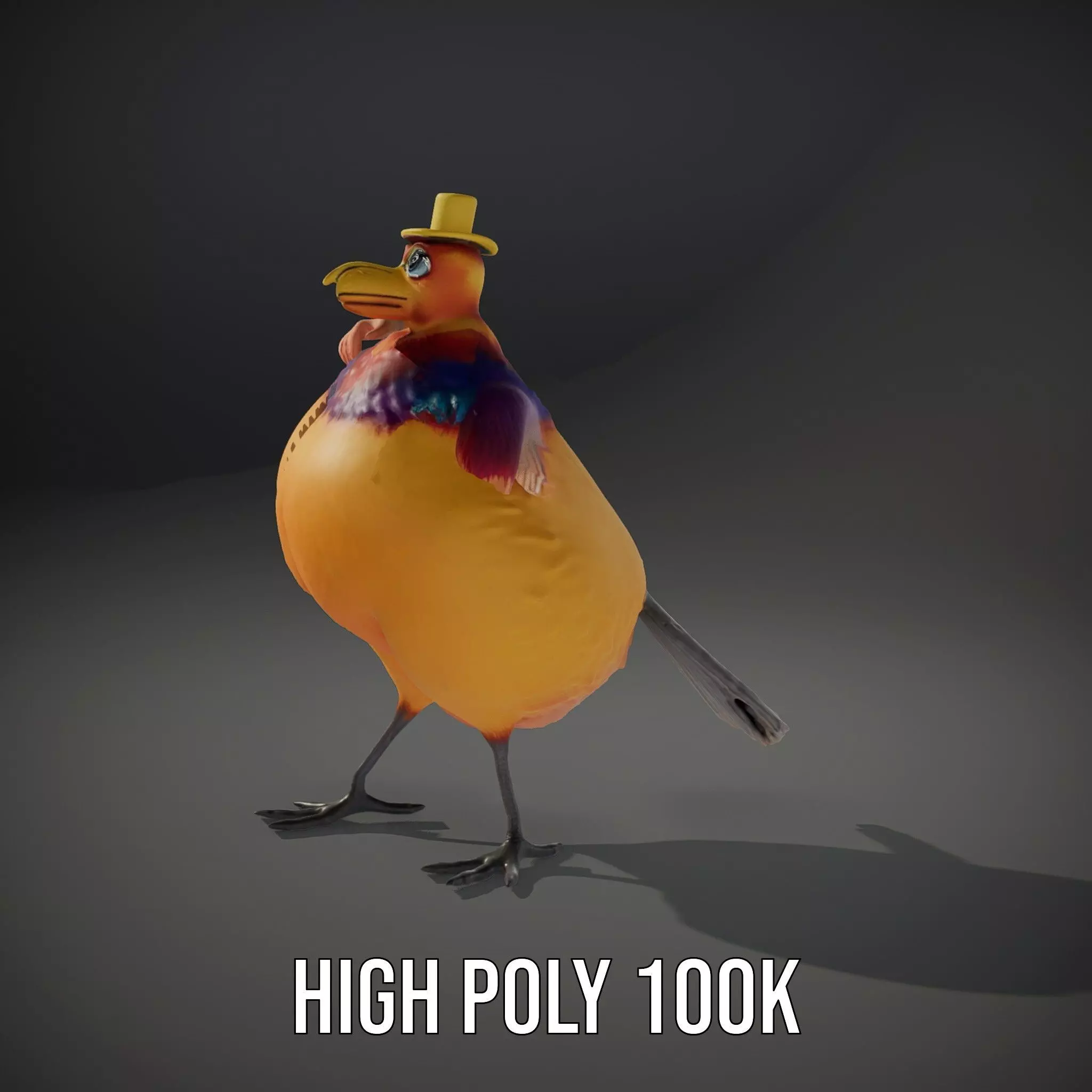 Cheery Feathered Bird model pack Low-poly 3D model_8