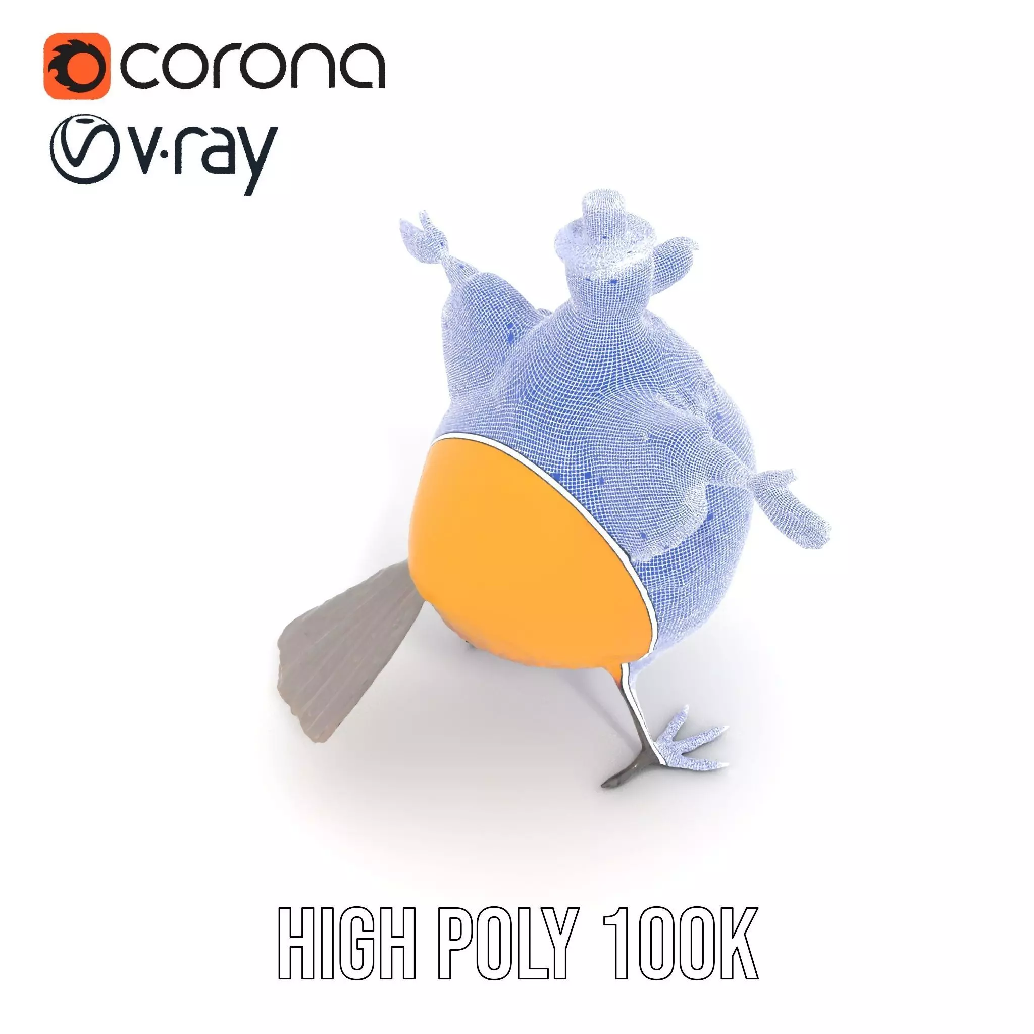 Cheery Feathered Bird model pack Low-poly 3D model_31