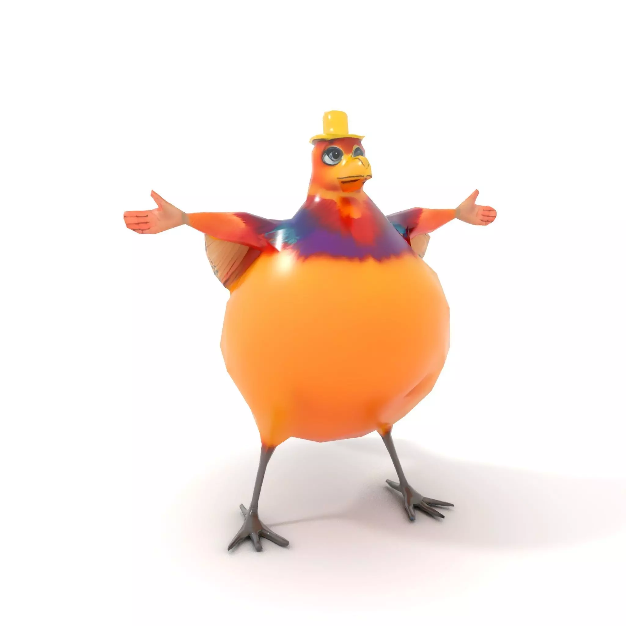 Cheery Feathered Bird model pack Low-poly 3D model_7
