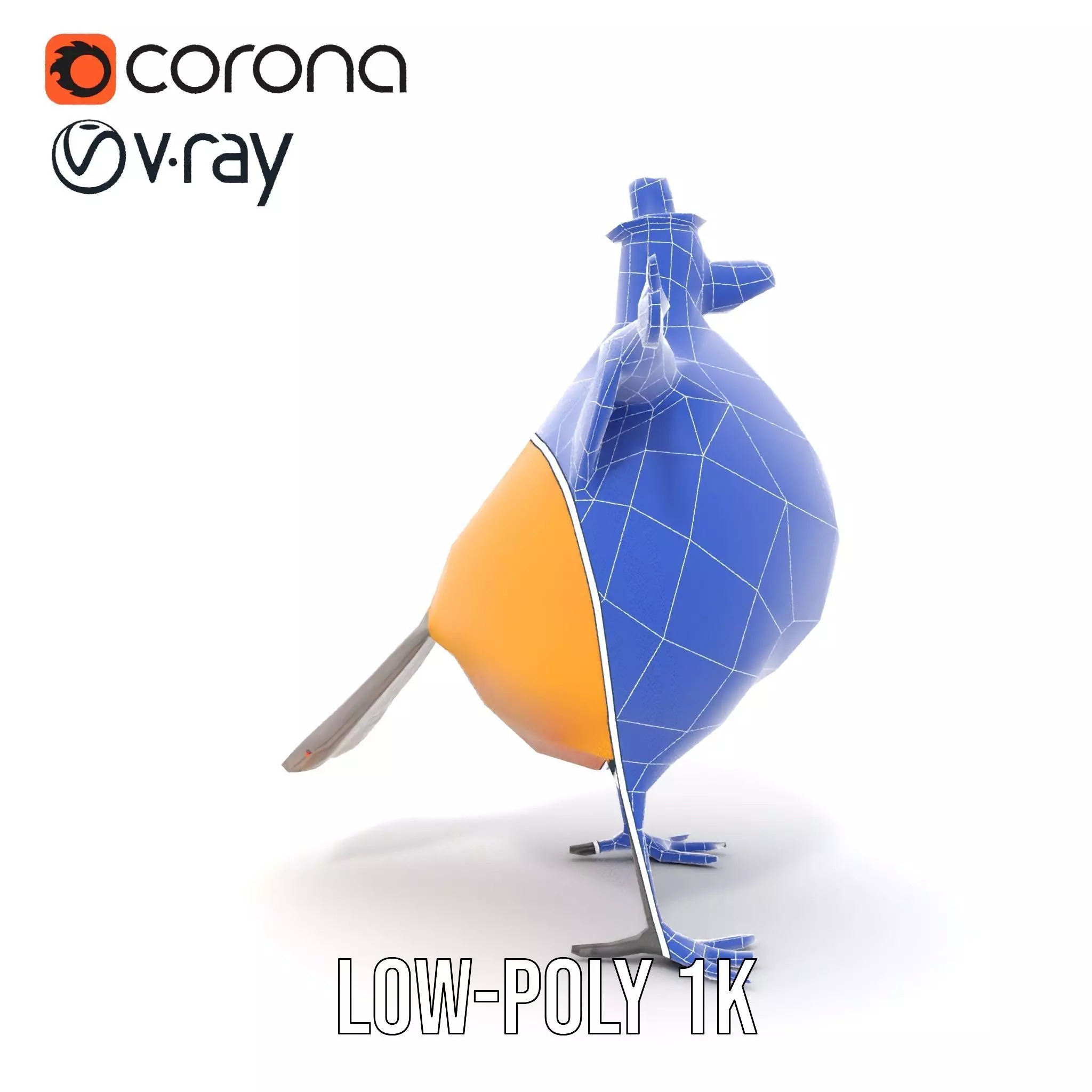 Cheery Feathered Bird model pack Low-poly 3D model_30
