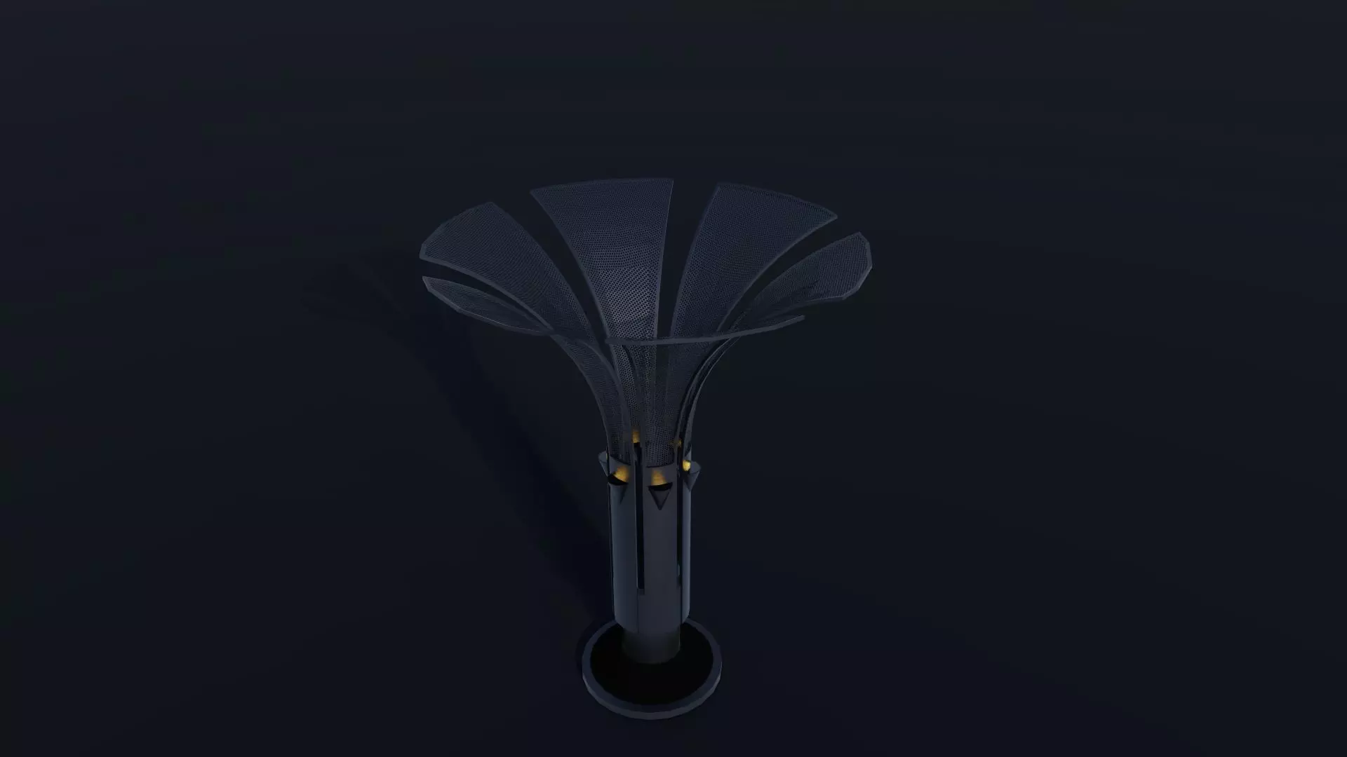 Contemporary Mesh Petal Outdoor Lighting Low-poly 3D model_11