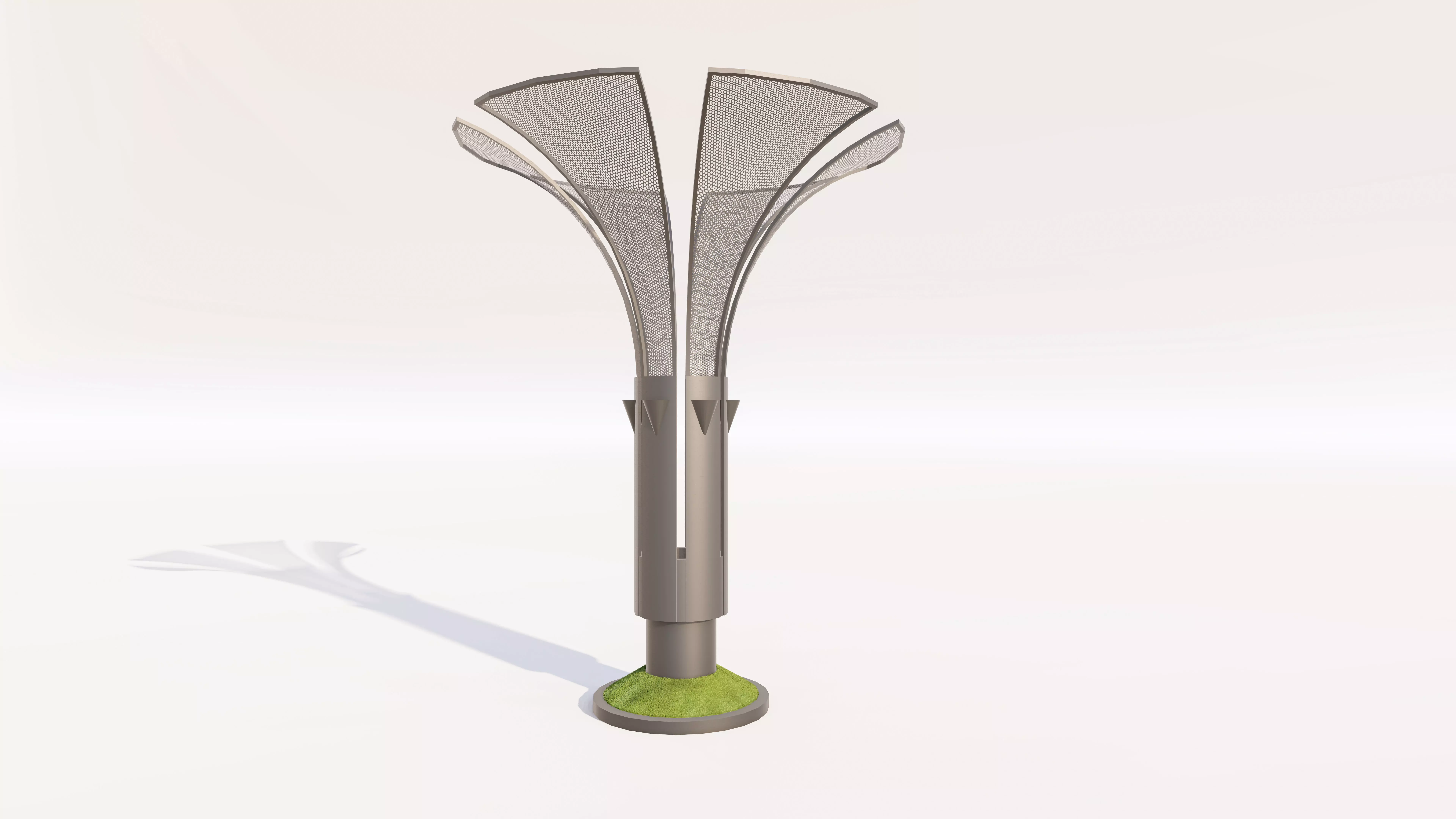 Contemporary Mesh Petal Outdoor Lighting Low-poly 3D model_4