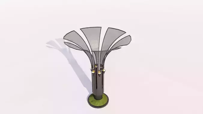 Contemporary Mesh Petal Outdoor Lighting Low-poly 3D model Contemporary Mesh Petal Outdoor Lighting Low-poly 3D model