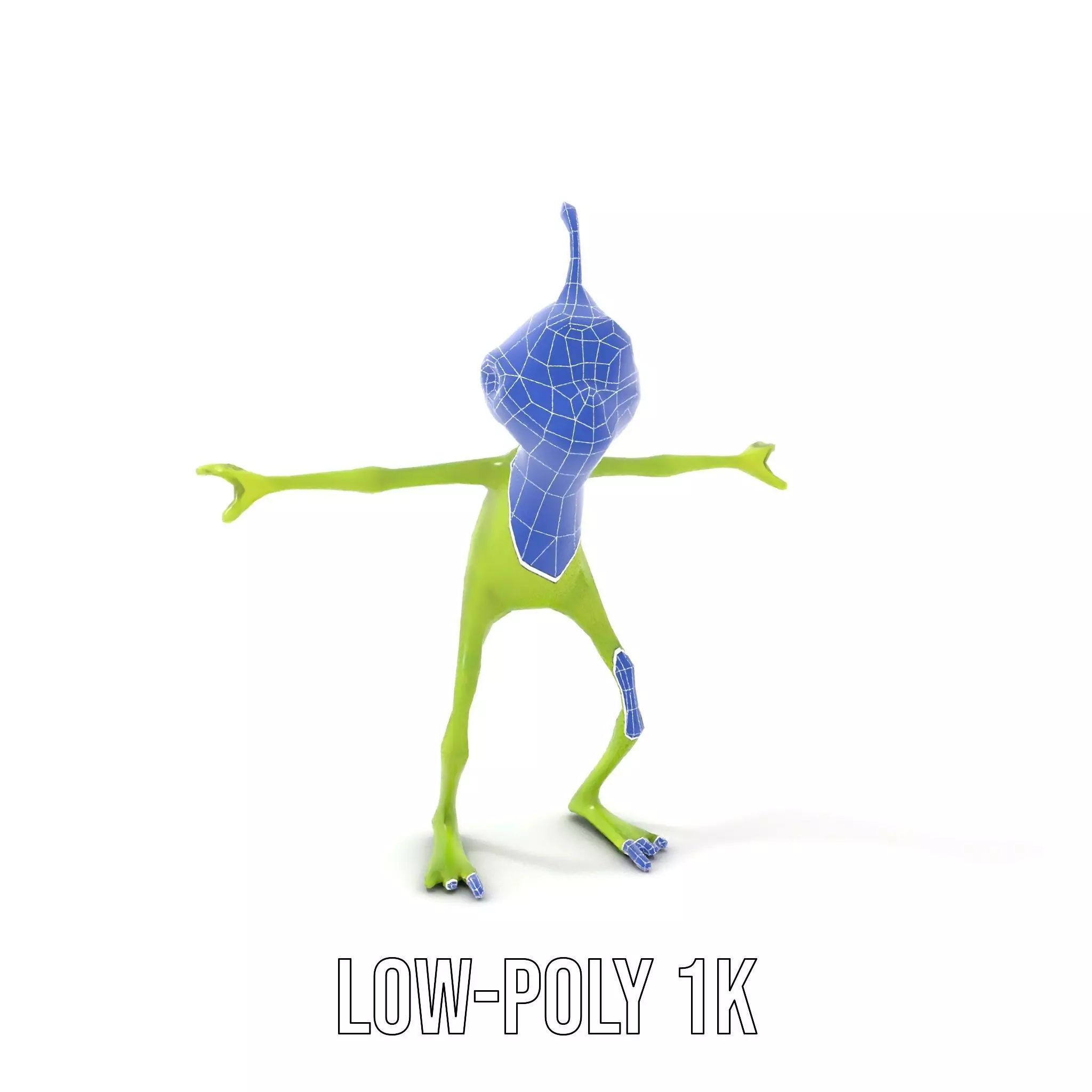 Green Alien Character model pack Low-poly 3D model_30