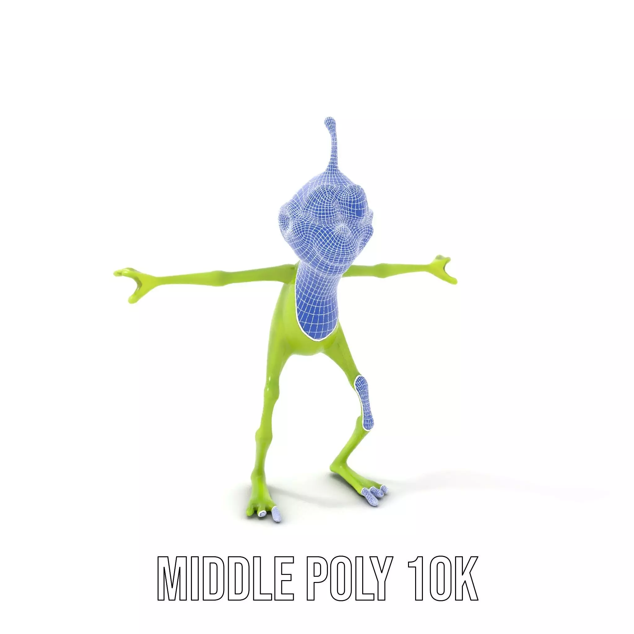 Green Alien Character model pack Low-poly 3D model_10