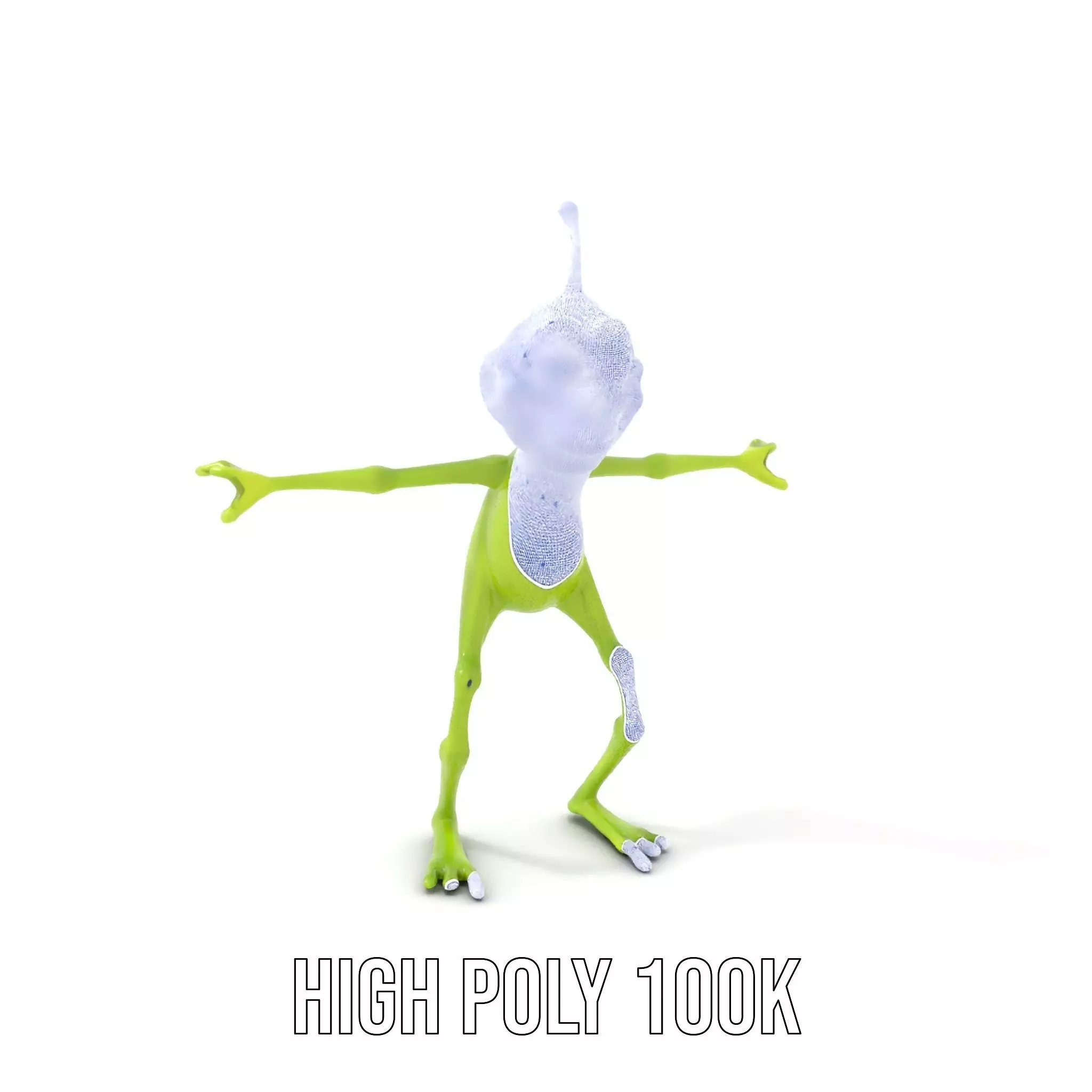 Green Alien Character model pack Low-poly 3D model_4