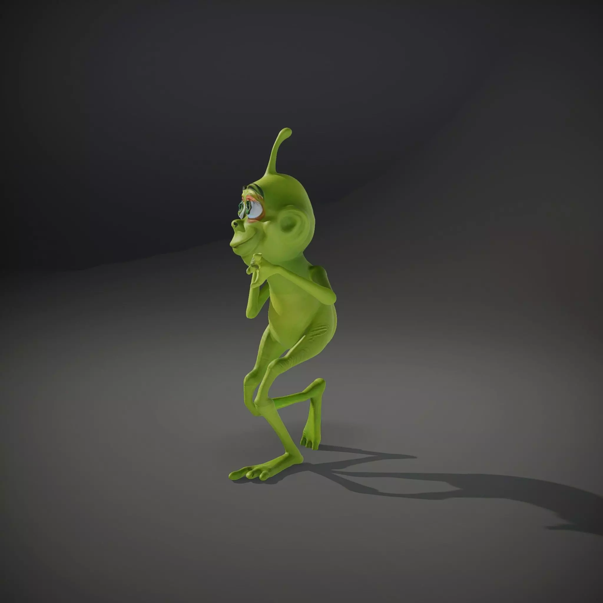 Green Alien Character model pack Low-poly 3D model_33