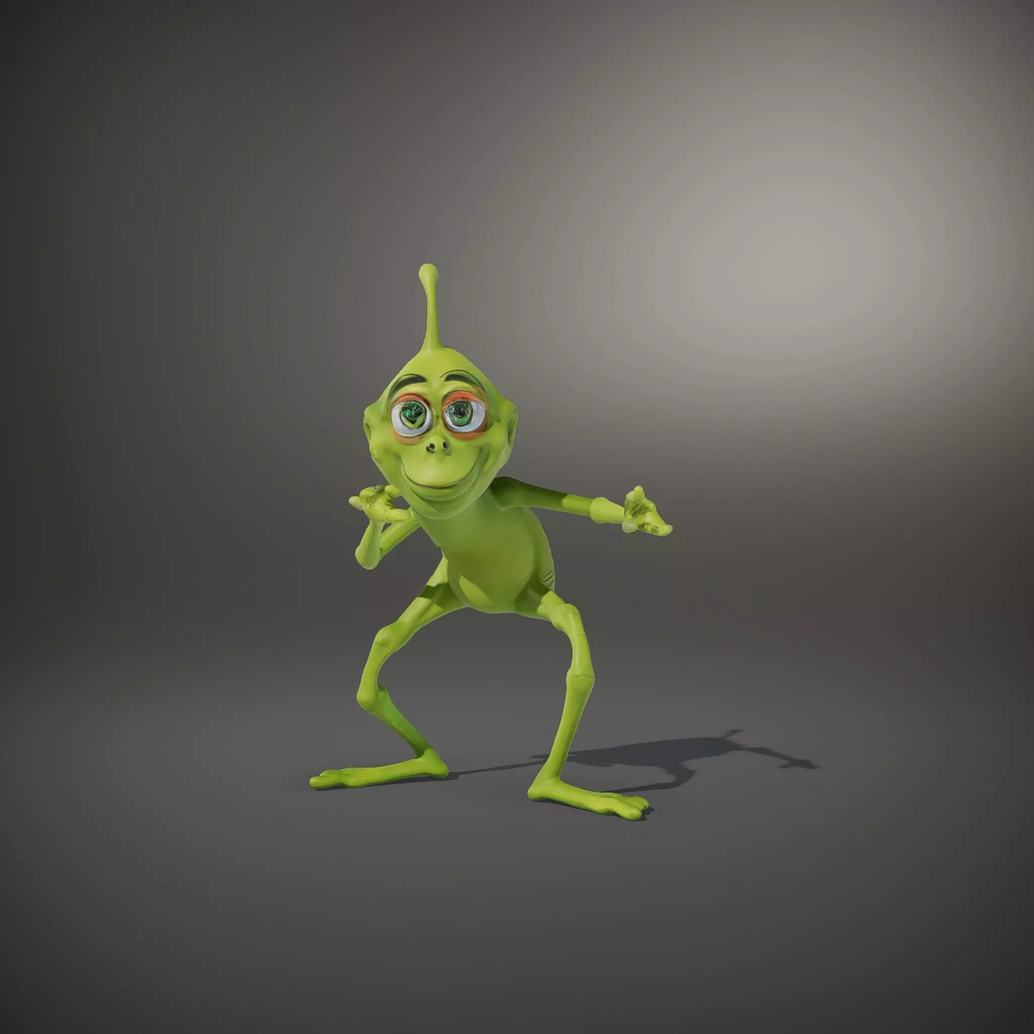 Green Alien Character model pack Low-poly 3D model_34