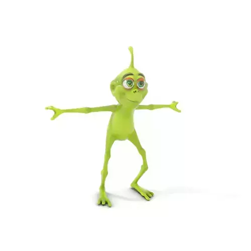 Green Alien Character model pack Low-poly 3D model Green Alien Character model pack Low-poly 3D model