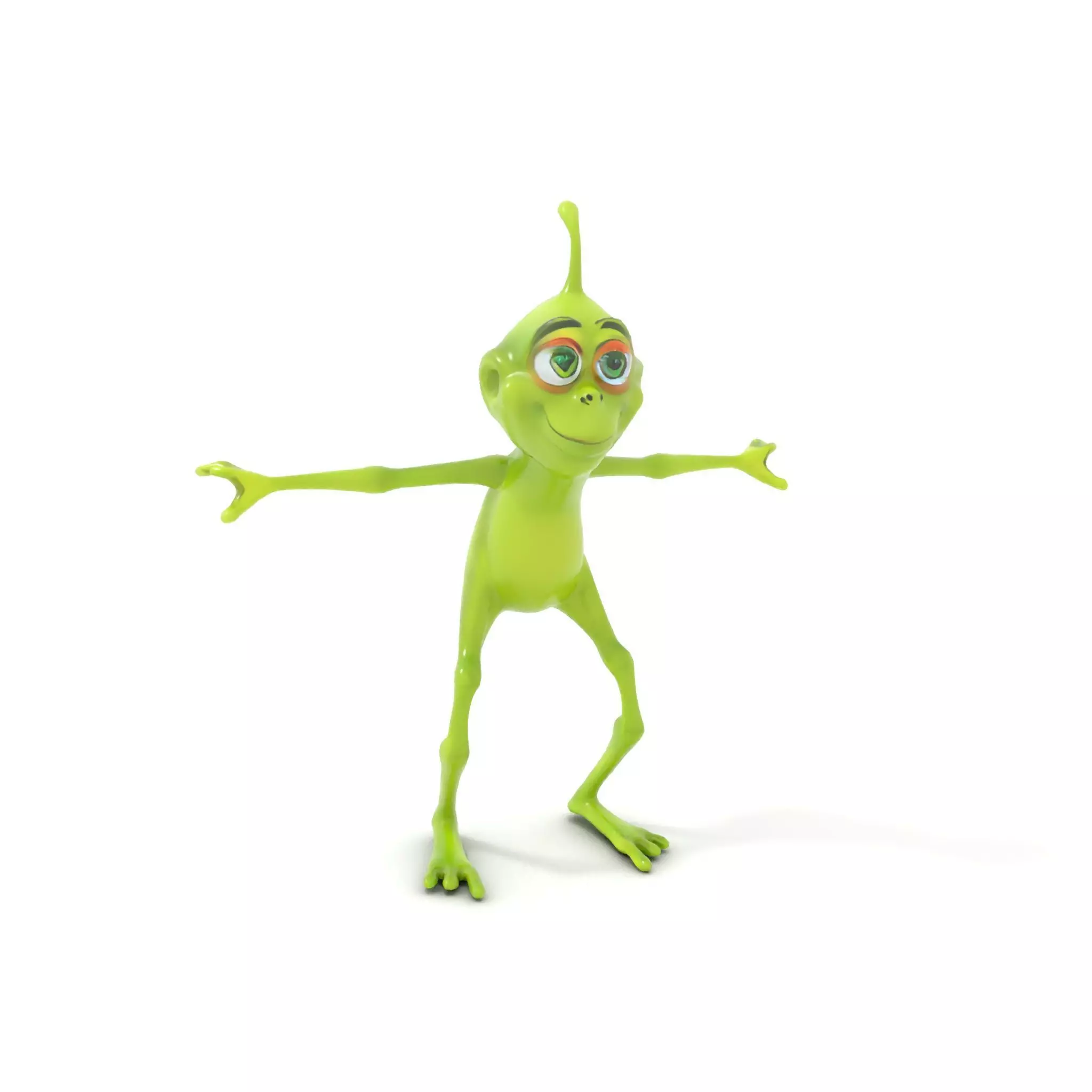 Green Alien Character model pack Low-poly 3D model_5