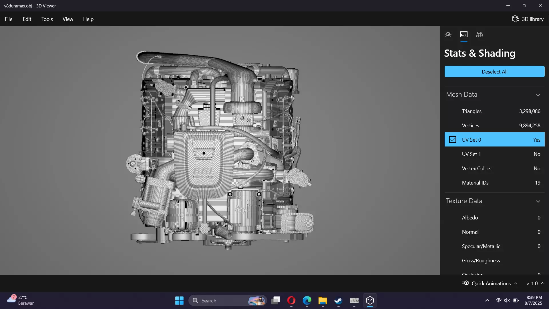 Duramax Diesel Turbo V8 Engine 3D model_18