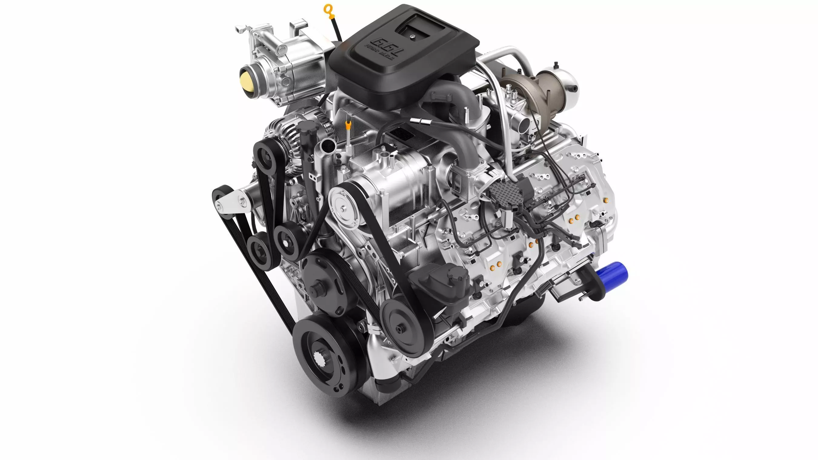 Duramax Diesel Turbo V8 Engine 3D model_0